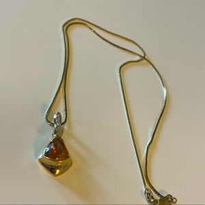 14k gold citrine & diamond, perfect for Valentine’s Day gift! Will overnight!
